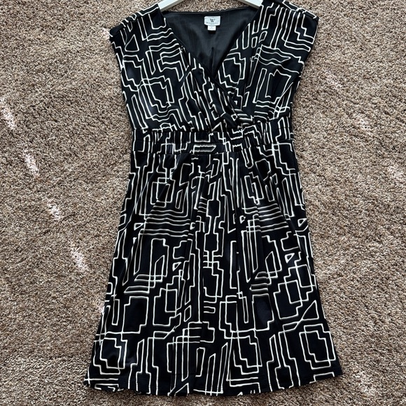 Worthington Black and White Geometric Dress - Picture 1 of 2